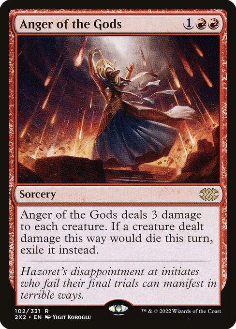 Anger of the Gods - Double Masters 2022 (#102) - Illustrated by Yigit Koroglu - Magic: The Gathering Card