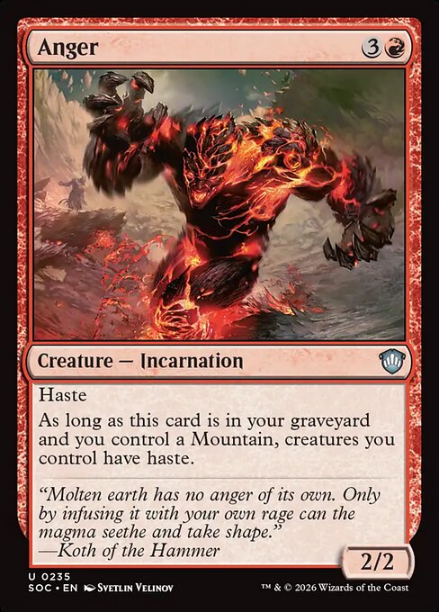 Anger - Secrets of Strixhaven Commander Magic card