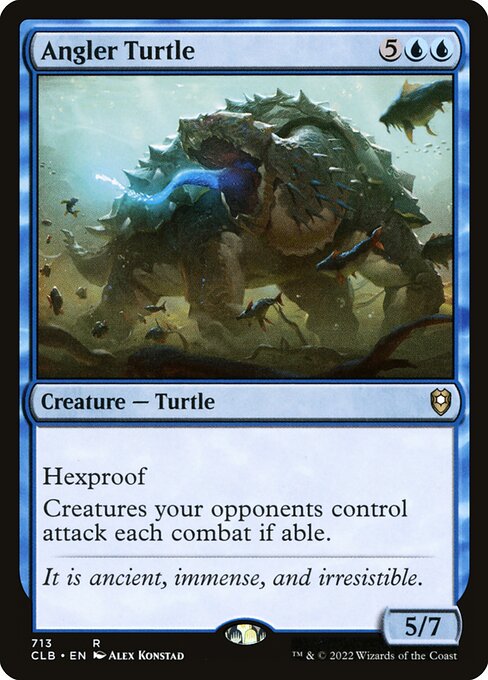 Angler Turtle - Commander Legends: Battle for Baldur's Gate (#713) - Illustrated by Alex Konstad - Magic: The Gathering Card