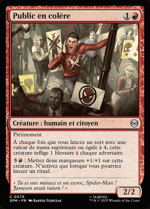 Galvanized Workforce (Angry Rabble) - Through the Omenpaths (#81) - Illustrated by Diego Gisbert - Magic: The Gathering Card