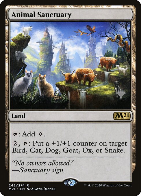 Sanctuaire animalier (Animal Sanctuary) - Core Set 2021 (#385) - Illustrated by Alayna Danner - Magic: The Gathering Card