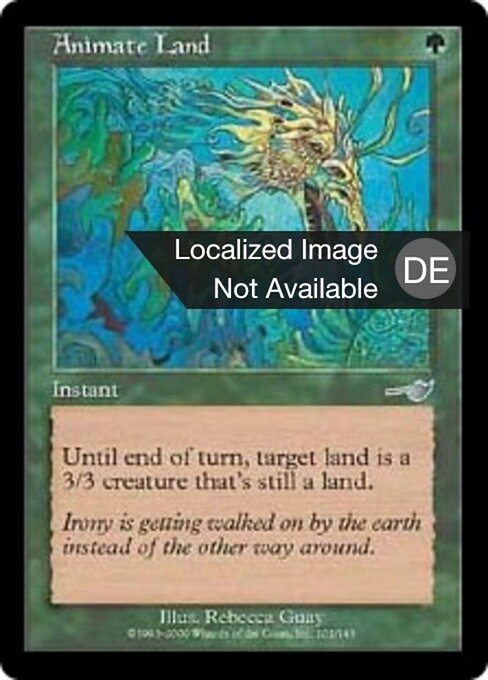 Animate Land - Nemesis (#101) - Illustrated by Rebecca Guay - Magic: The Gathering Card