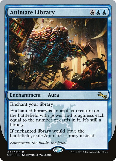 Animate Library - Unstable (#26) - Illustrated by Raymond Swanland - Magic: The Gathering Card