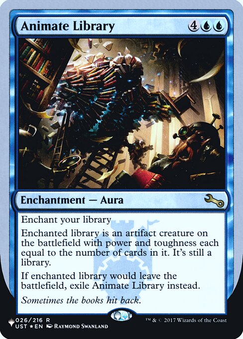 Animate Library - The List (Unfinity Foil Edition) (#11) - Illustrated by Raymond Swanland - Magic: The Gathering Card