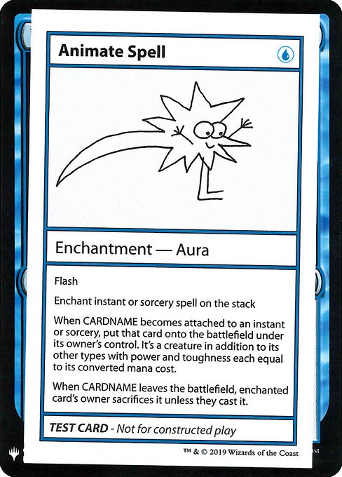 Animate Spell - Mystery Booster Playtest Cards 2019 (#16) - Illustrated by Alli Steele - Magic: The Gathering Card