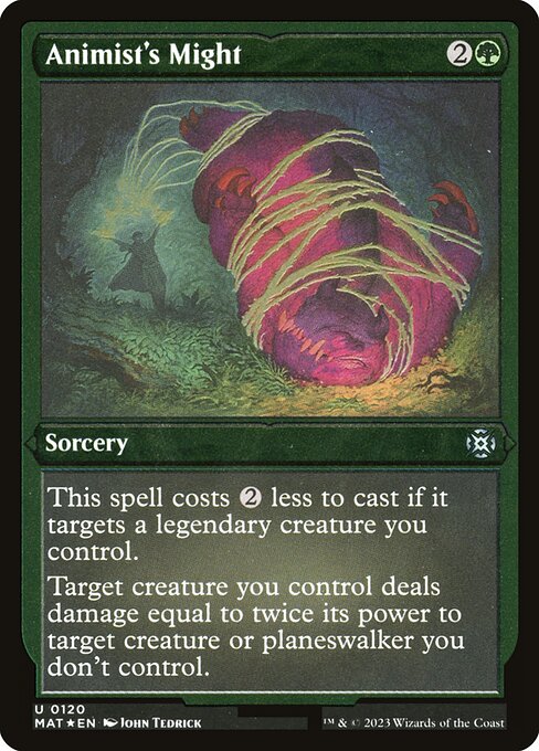 Potenza dell'Animista (Animist's Might) - March of the Machine: The Aftermath (#20) - Illustrated by John Tedrick - Magic: The Gathering Card