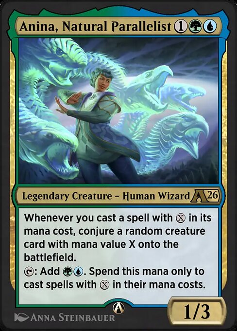 Anina, Natural Parallelist - Alchemy: Secrets of Strixhaven (#14) - Illustrated by Anna Steinbauer - Magic: The Gathering Card