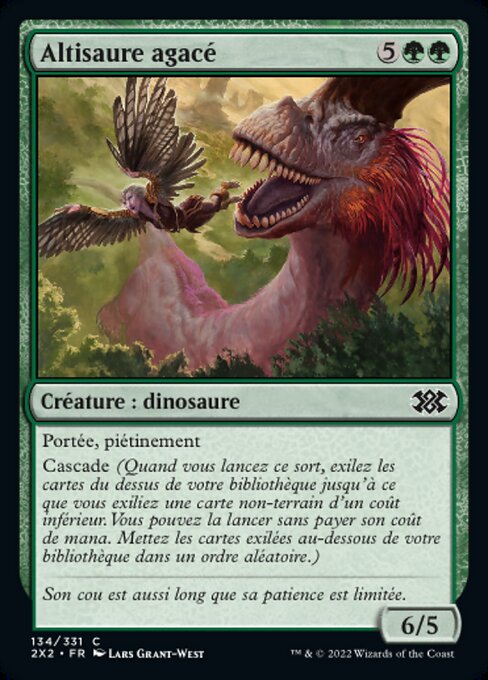 恼怒硕伟龙 (Annoyed Altisaur) - Double Masters 2022 (#134) - Illustrated by Lars Grant-West - Magic: The Gathering Card