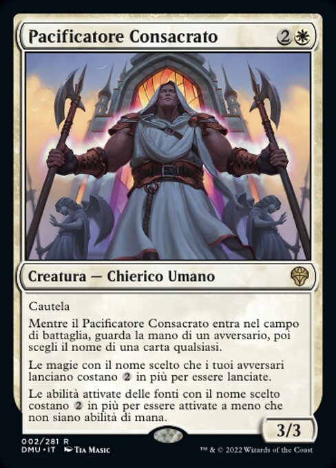 祝圣和平护卫 (Anointed Peacekeeper) - Dominaria United (#383) - Illustrated by Tia Masic - Magic: The Gathering Card