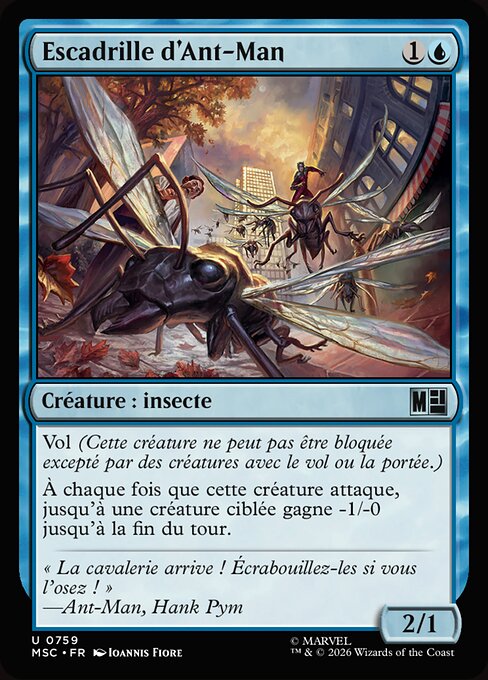 Fuerza aérea del Hombre Hormiga (Ant-Man's Air Force) - Marvel Super Heroes Commander (#759) - Illustrated by Ioannis Fiore - Magic: The Gathering Card