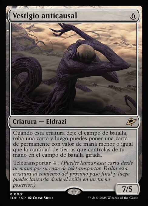 反（はん）因（いん）果（が）の残（ざん）留（りゅう） (Anticausal Vestige) - Edge of Eternities (#317) - Illustrated by Chase Stone - Magic: The Gathering Card