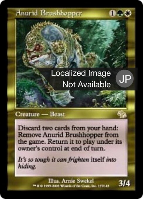 Saltamaleza anuro (Anurid Brushhopper) - Judgment (#137) - Illustrated by Arnie Swekel - Magic: The Gathering Card
