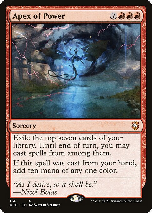 Apex of Power - Forgotten Realms Commander (#114) - Illustrated by Svetlin Velinov - Magic: The Gathering Card