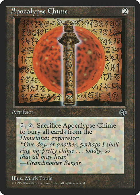 Glocke der Apokalypse (Apocalypse Chime) - Homelands (#101) - Illustrated by Mark Poole - Magic: The Gathering Card