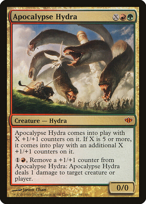 黙示録のハイドラ (Apocalypse Hydra) - Conflux (#98) - Illustrated by Jason Chan - Magic: The Gathering Card
