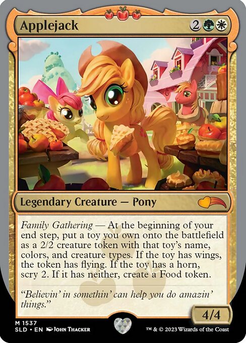 Applejack - Secret Lair Drop (#1537) - Illustrated by John Thacker - Magic: The Gathering Card