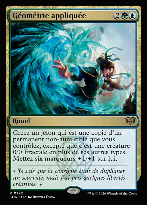 Angewandte Geometrie (Applied Geometry) - Secrets of Strixhaven (#172) - Illustrated by Justyna Dura - Magic: The Gathering Card