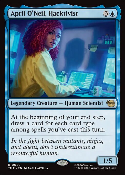 April O'Neil, Hacktivist - Teenage Mutant Ninja Turtles Magic card