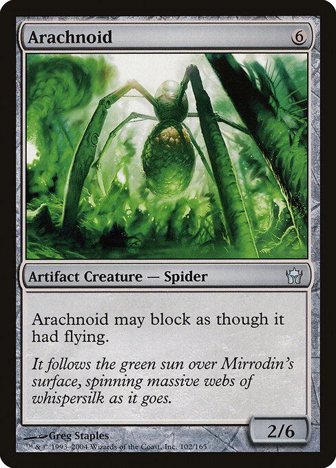 Aracnoide (Arachnoid) - Fifth Dawn (#102) - Illustrated by Greg Staples - Magic: The Gathering Card