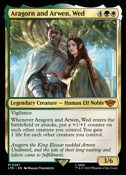 Aragorn and Arwen, Wed - The Lord of the Rings: Tales of Middle-earth Magic card