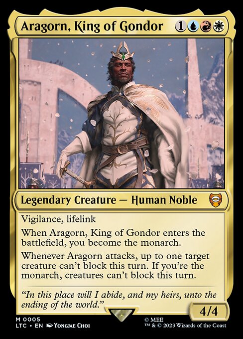 Aragorn, King of Gondor - Tales of Middle-earth Commander Magic card