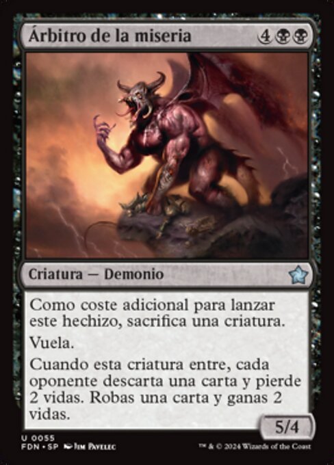 悲哀の調停者 (Arbiter of Woe) - Foundations (#55) - Illustrated by Jim Pavelec - Magic: The Gathering Card