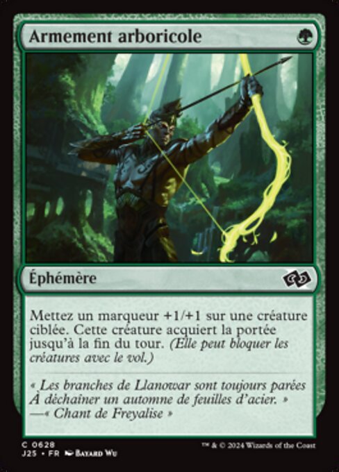 Armement arboricole (Arbor Armament) - Foundations Jumpstart (#628) - Illustrated by Bayard Wu - Magic: The Gathering Card