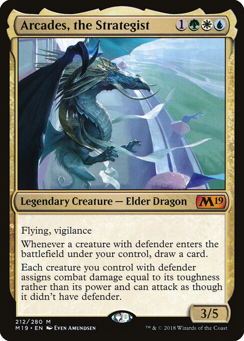 Arcades, the Strategist - Core Set 2019 (#212) - Illustrated by Even Amundsen - Magic: The Gathering Card