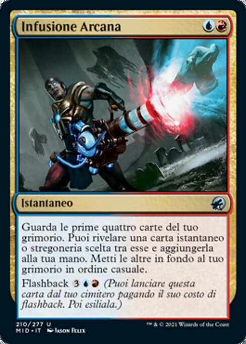비전 주입 (Arcane Infusion) - Innistrad: Midnight Hunt (#210) - Illustrated by Jason Felix - Magic: The Gathering Card