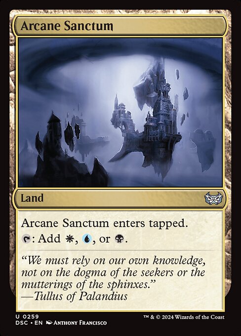 Arcane Sanctum - Duskmourn: House of Horror Commander (#259) - Illustrated by Anthony Francisco - Magic: The Gathering Card