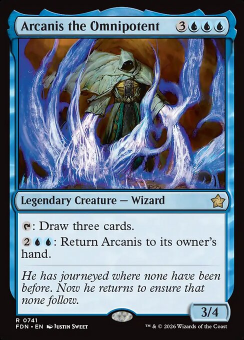 Arcanis the Omnipotent - Foundations (#741) - Illustrated by Justin Sweet - Magic: The Gathering Card
