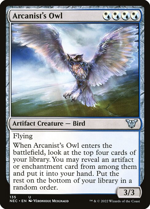 Arcanist's Owl - Neon Dynasty Commander Magic card