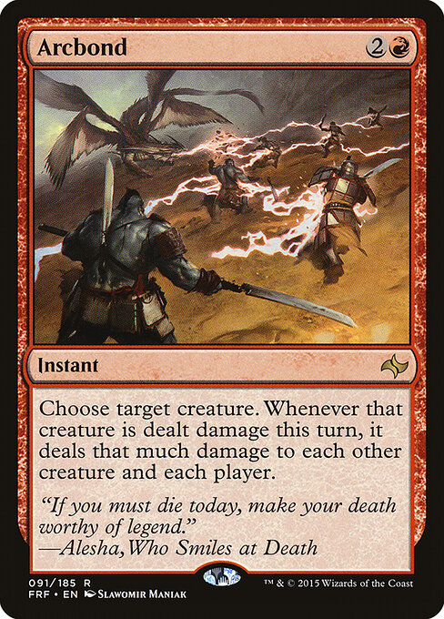Arcbond - Fate Reforged (#91) - Illustrated by Slawomir Maniak - Magic: The Gathering Card