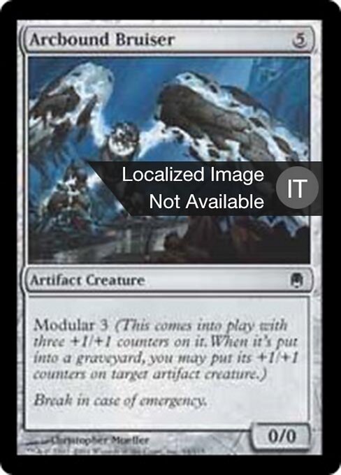 能缰巨汉 (Arcbound Bruiser) - Darksteel (#94) - Illustrated by Christopher Moeller - Magic: The Gathering Card