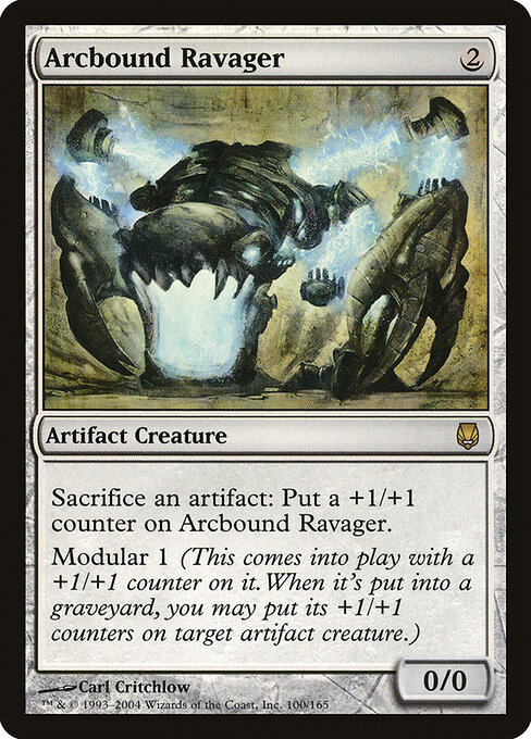 Saccheggiatore Elettrofuso (Arcbound Ravager) - Darksteel (#100) - Illustrated by Carl Critchlow - Magic: The Gathering Card