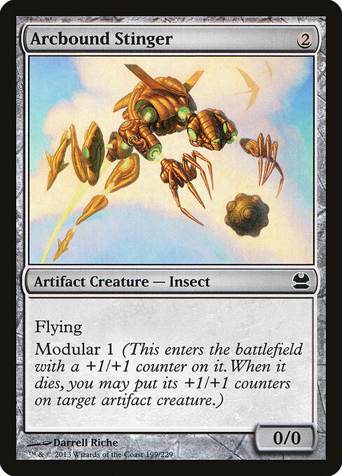 Arcbound Stinger - Modern Masters (#199) - Illustrated by Darrell Riche - Magic: The Gathering Card