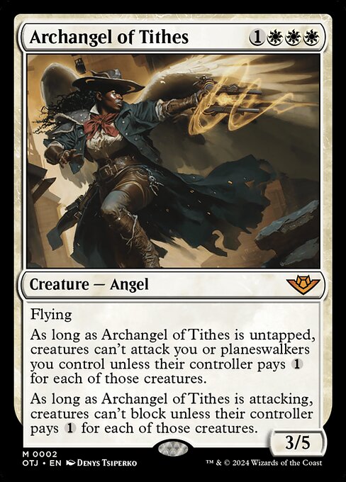 Archangel of Tithes - Outlaws of Thunder Junction Magic card