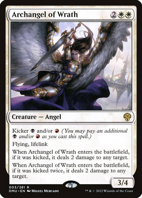 Archangel of Wrath - Dominaria United (#3) - Illustrated by Miguel Mercado - Magic: The Gathering Card
