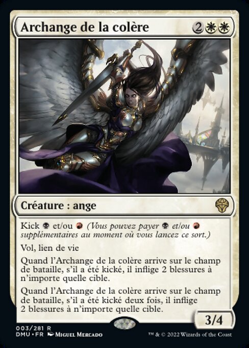 怒りの大天使 (Archangel of Wrath) - Dominaria United (#3) - Illustrated by Miguel Mercado - Magic: The Gathering Card