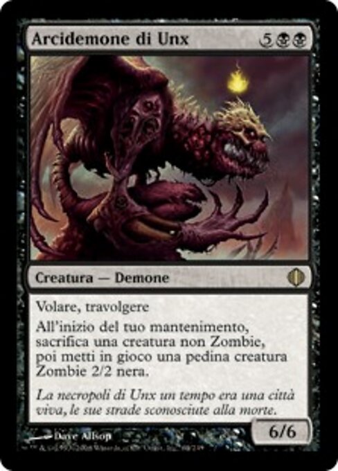 Erzdämon von Unx (Archdemon of Unx) - Shards of Alara (#64) - Illustrated by Dave Allsop - Magic: The Gathering Card