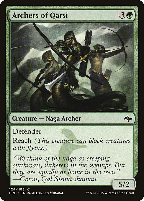 卡爾西弓箭手 (Archers of Qarsi) - Fate Reforged (#124) - Illustrated by Alejandro Mirabal - Magic: The Gathering Card