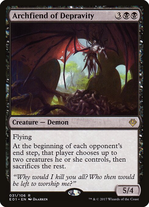 Archfiend of Depravity - Archenemy: Nicol Bolas Magic card