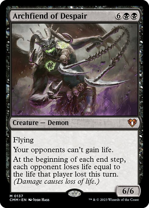 Archfiend of Despair - Commander Masters (#137) - Illustrated by Josh Hass - Magic: The Gathering Card