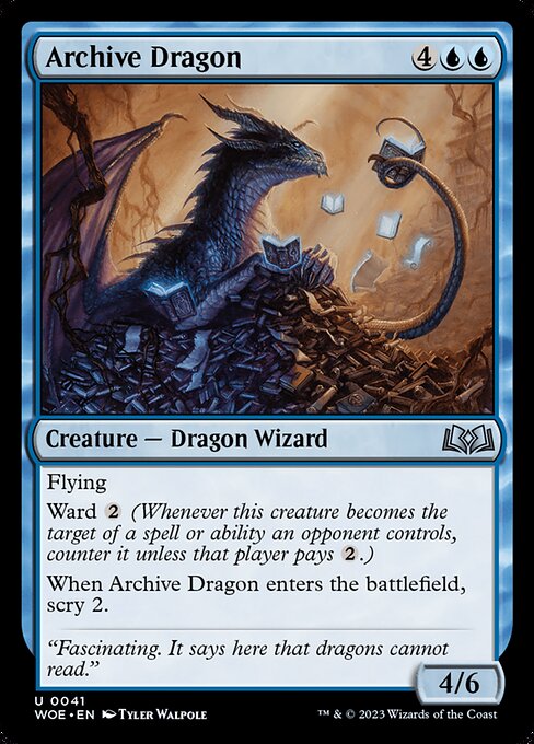 Archive Dragon - Wilds of Eldraine Magic card