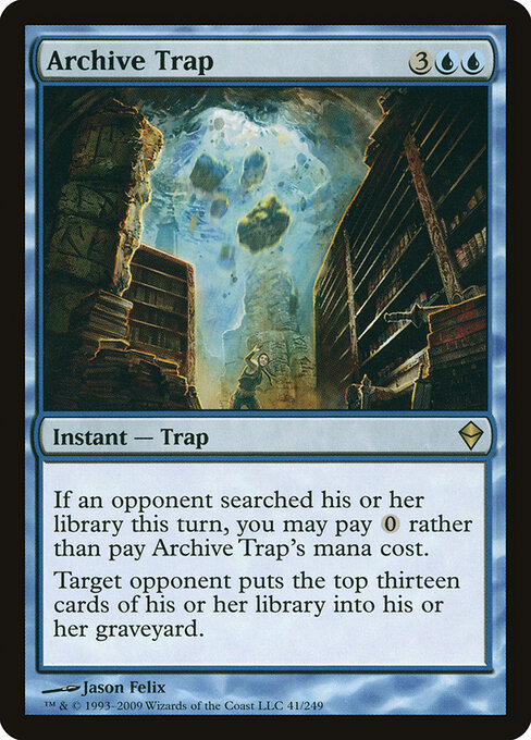 Archive Trap - Zendikar Magic card