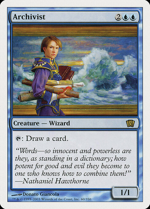 Archivist - Eighth Edition (#60) - Illustrated by Donato Giancola - Magic: The Gathering Card