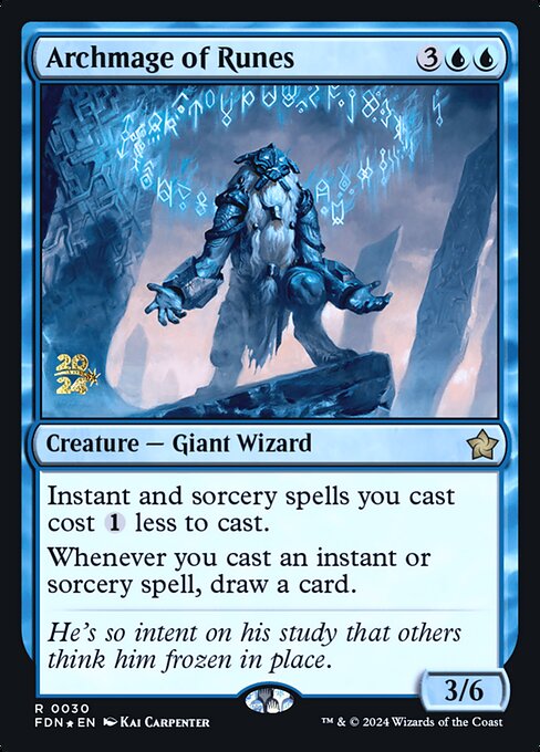 Archmage of Runes - Foundations Promos (#30s) - Illustrated by Kai Carpenter - Magic: The Gathering Card
