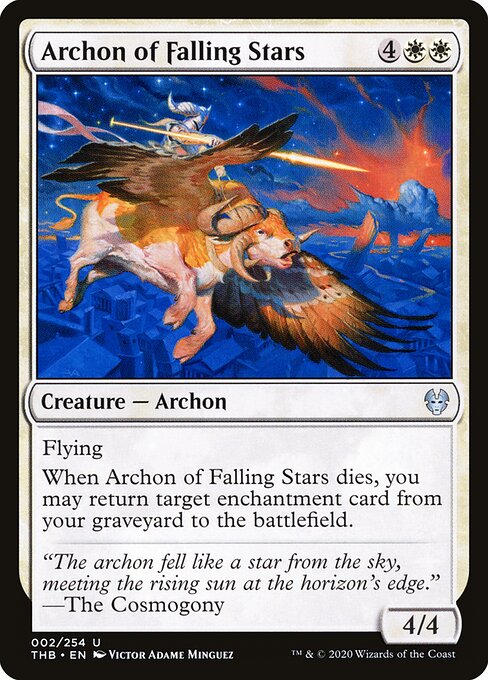 Archon of Falling Stars - Theros Beyond Death (#2) - Illustrated by Victor Adame Minguez - Magic: The Gathering Card