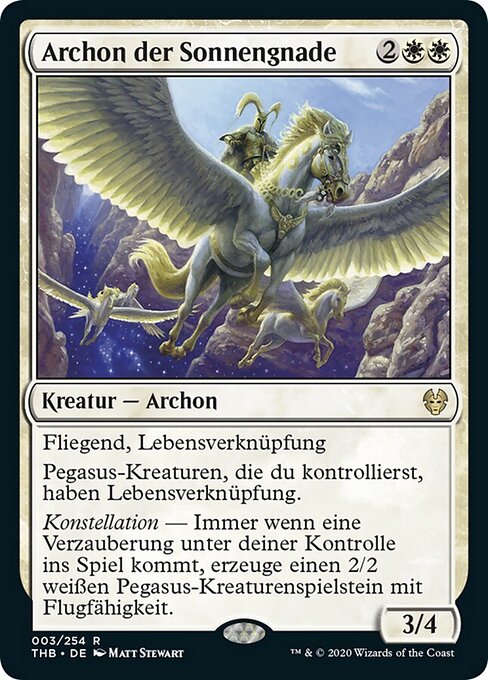 Arconte da Graça do Sol (Archon of Sun's Grace) - Wilds of Eldraine Commander (#61) - Illustrated by Matt Stewart - Magic: The Gathering Card