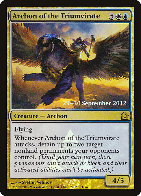 Archon of the Triumvirate - Return to Ravnica Promos (#142★) - Illustrated by Svetlin Velinov - Magic: The Gathering Card